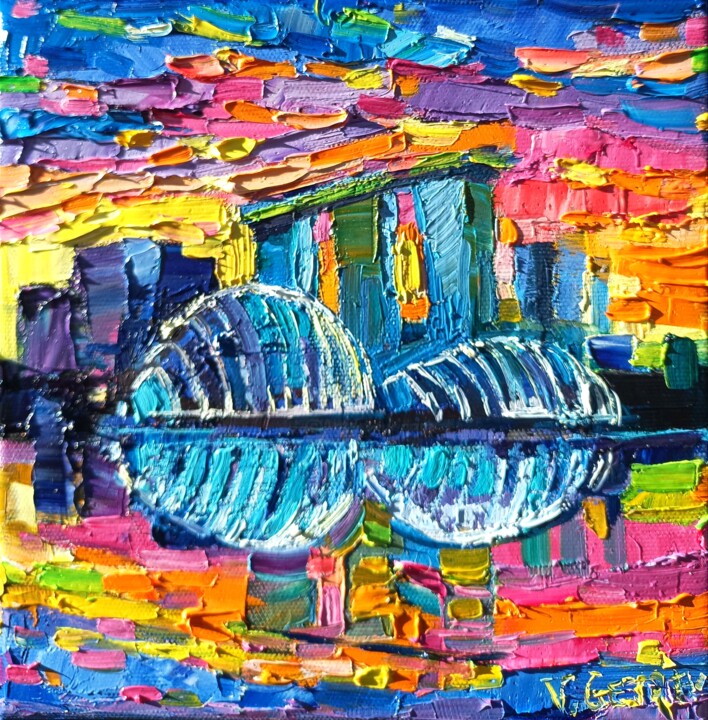 Art gift box - Singapore Skyline 绘画, 7.9x7.9 in