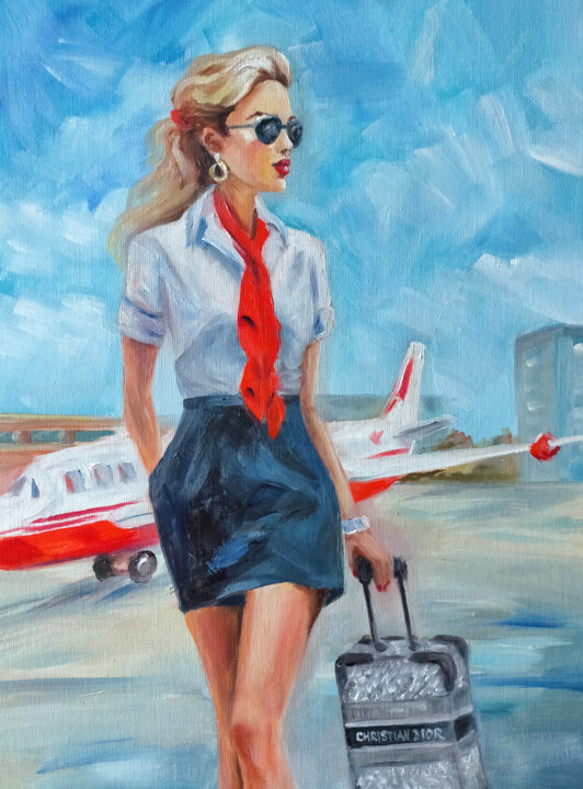 Fly with me 绘画, 15.8x11.8 in