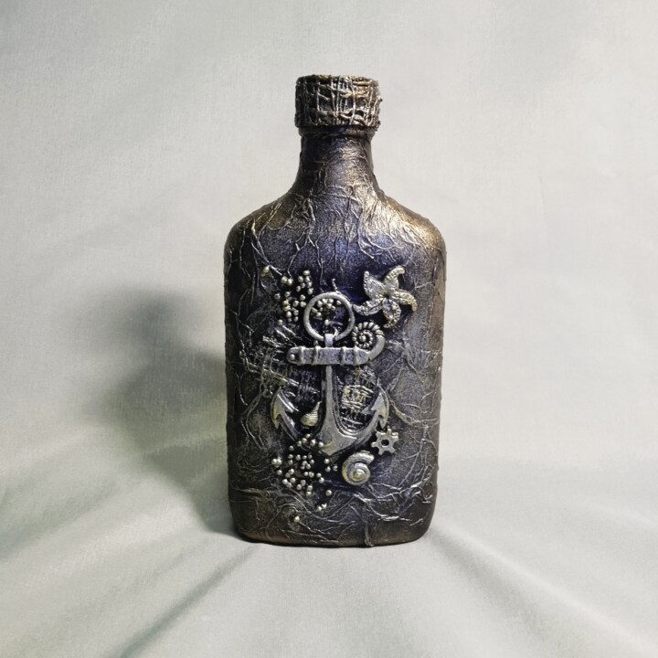 Bottle "Anchor" 雕塑, 6.7x3.5 in