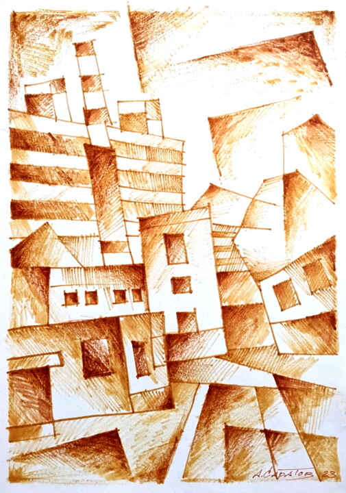 Вид на Ткацкую улицу 图画, 16.5x11.7 in