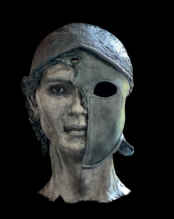 Γλυπτική με τίτλο "VICTOIRE patine bro…" από Gubé, Αυθεντικά έργα τέχνης, Ρητίνη