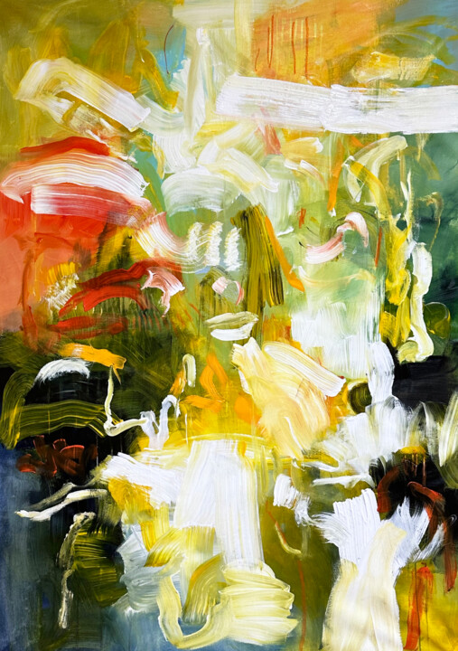 Painting titled "Rambling shadow and…" by Andrada Anghel, Original Artwork, Acrylic