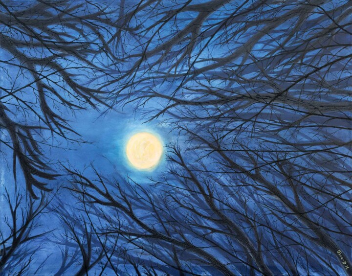 Bosque en Noviembre 绘画, 44.9x57.5 in
