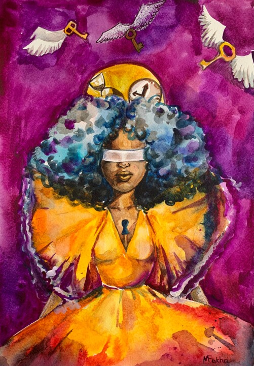 Blocked woman 绘画, 15.8x11.4 in