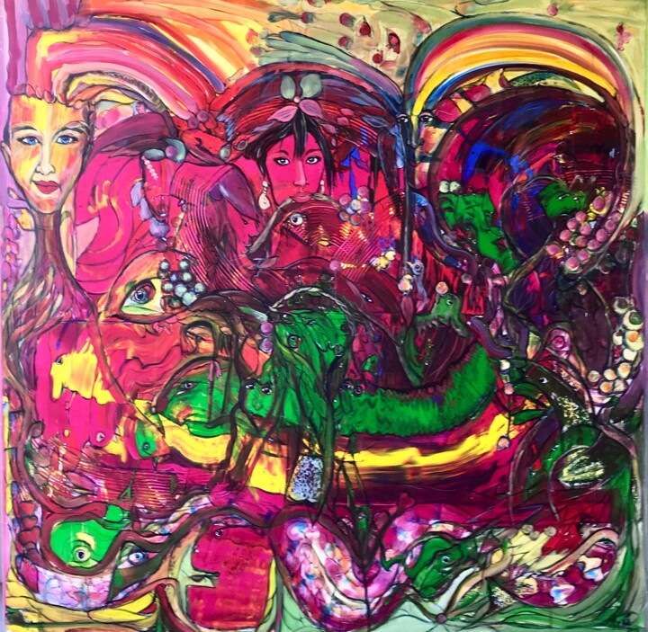 绘画,  78.7x78.7 in 