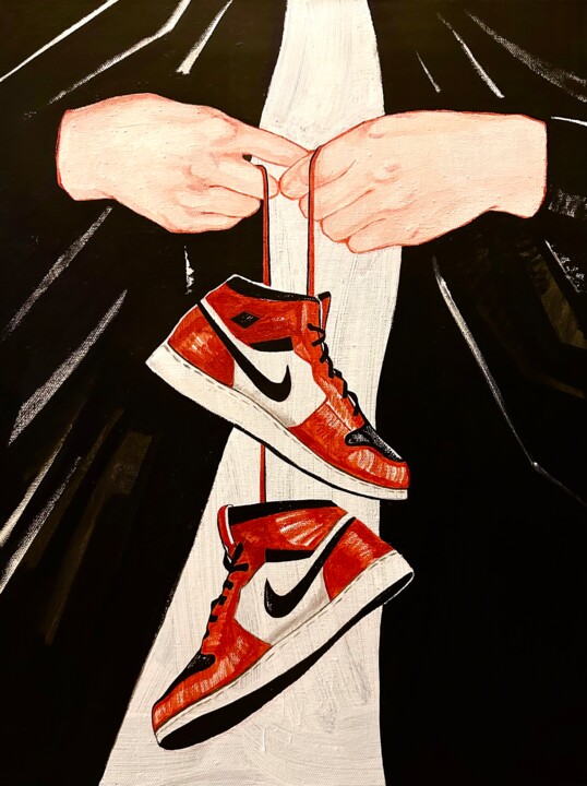 Hermes won't take off again. 绘画, 23.6x17.7 in