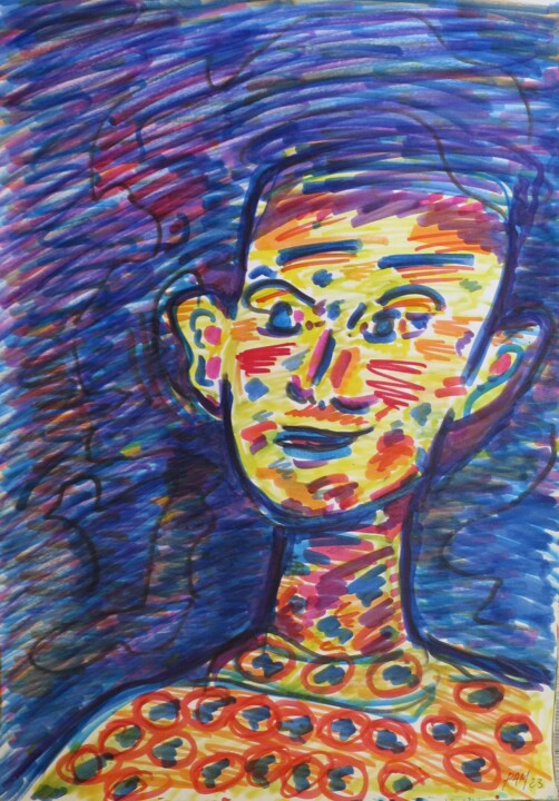 L'homme s'envisage 绘画, 16.4x11.7 in