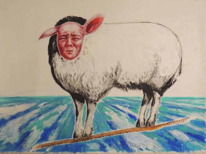 Sometimes I'm a sheep 绘画, 39.4x59.1 in