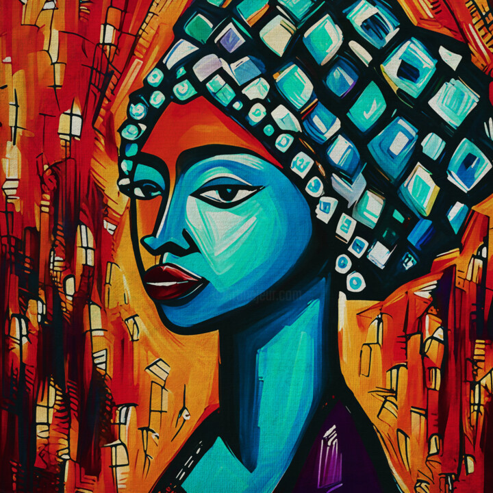 Schilderij getiteld "Stylized with palet…" door Jan Keteleer, Origineel Kunstwerk, Acryl