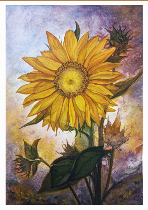 The flower of indomitability 绘画, 16.5x11.7 in
