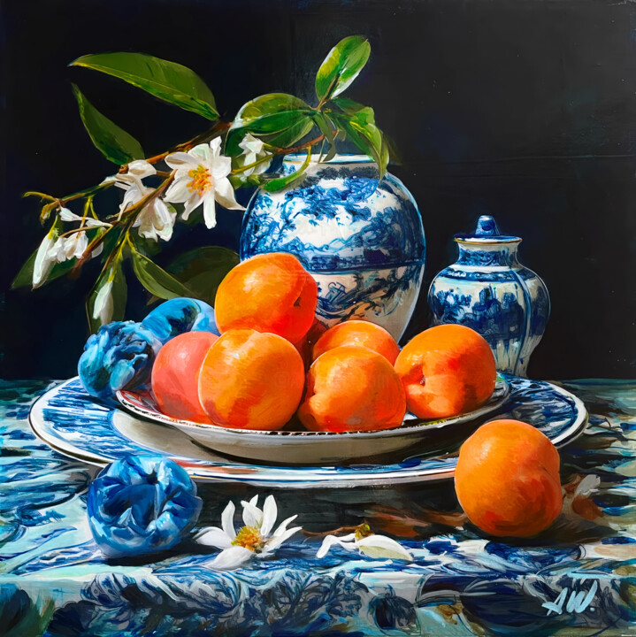 Dutch small still life 绘画, 11.8x11.8 in