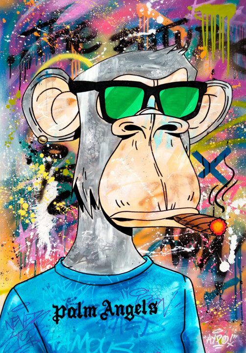Bored Ape Yacht Club X Palm Angels #2 绘画, 39.4x27.6 in