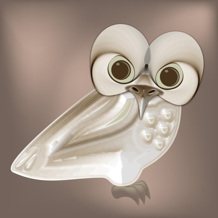 Little brown owl 数字艺术