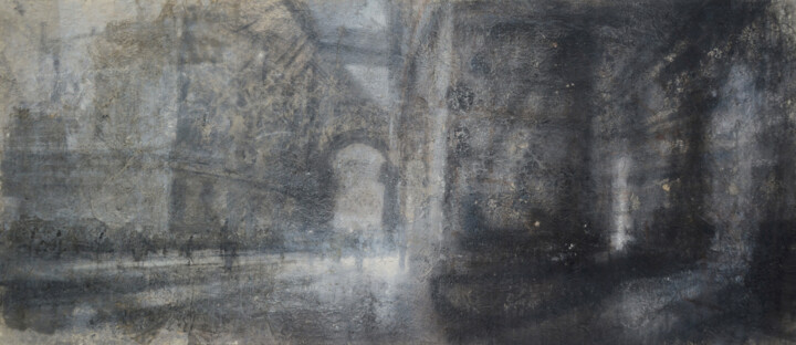 Plaza de la Provincia- Plaza Mayor- Madryt 图画, 17.7x41.3 in