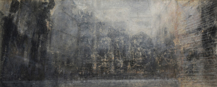 Plaza del Rey, Barcelona 图画, 13.8x34.7 in