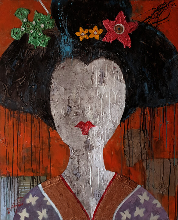 SERIE GEISHA 00084 绘画, 48x39.4 in