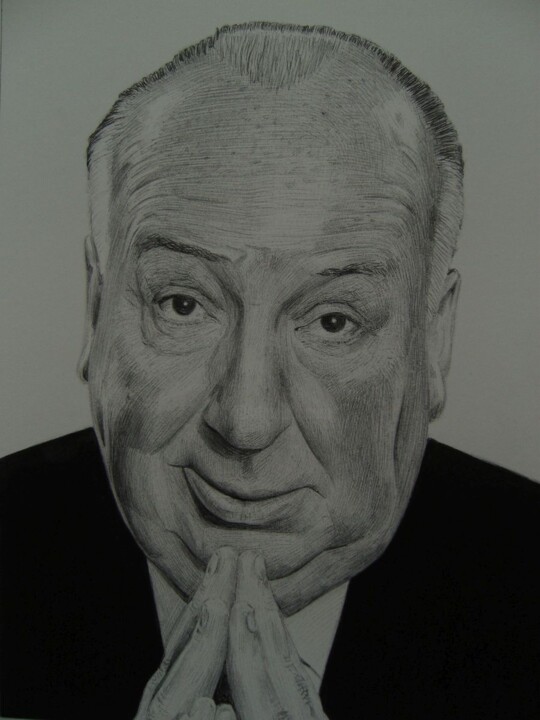 Alfred Hitchcock 图画, 11.8x8.3 in