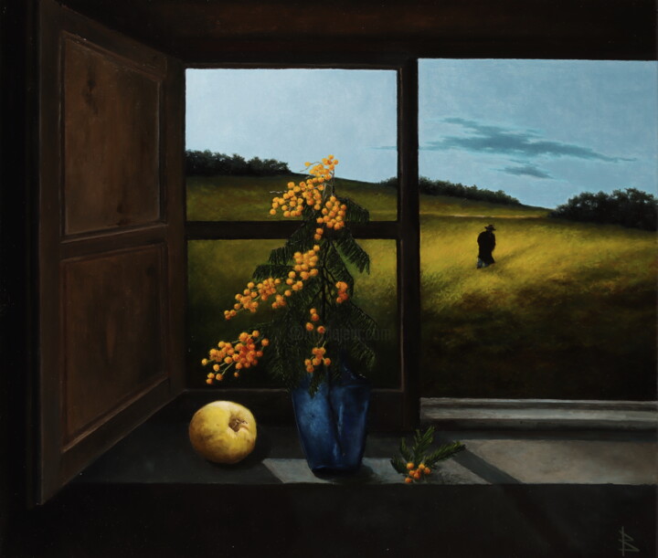 Yellow flowers 絵画, 23.6x27.6 in