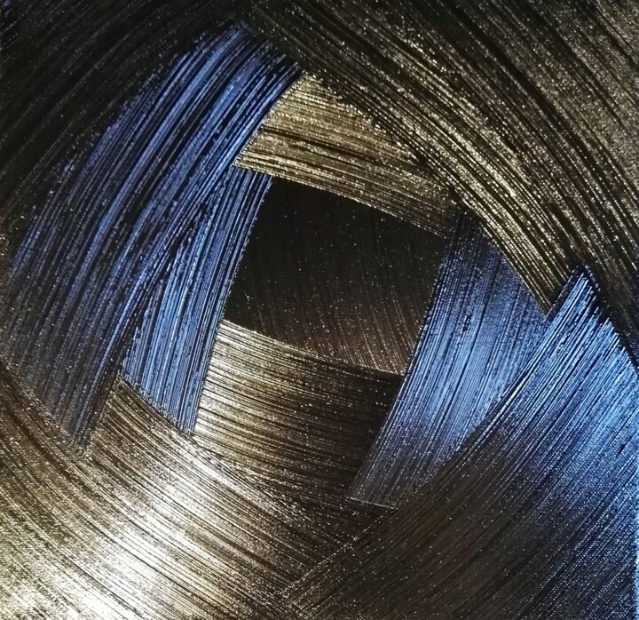 tableau contemporain format 30/30 cm 绘画, 11.8x11.8 in