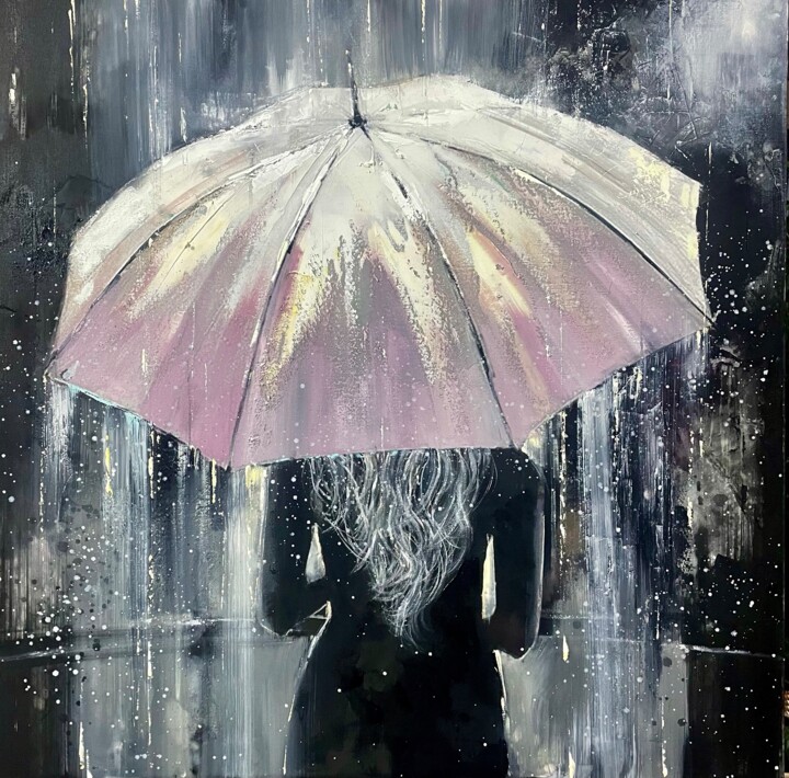 Lady In Black 绘画, 31.5x31.5 in