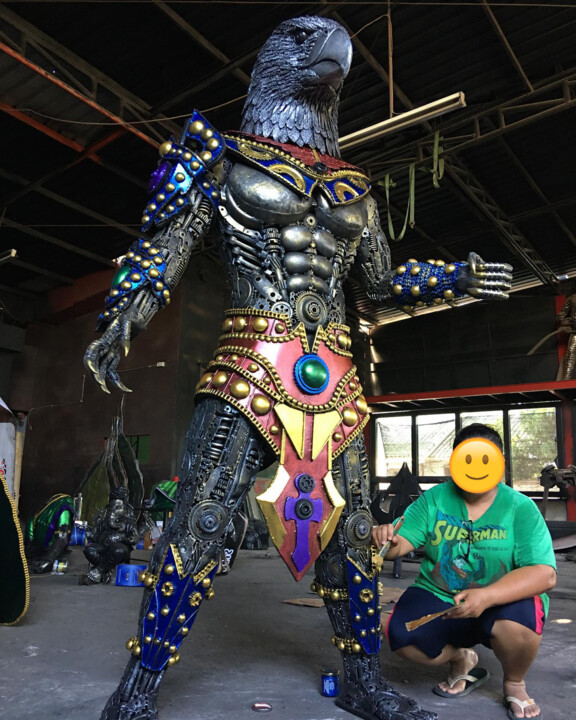Sculptuur getiteld "Divers Sculpture Ar…" door Thaiproduction, Origineel Kunstwerk, Metalen