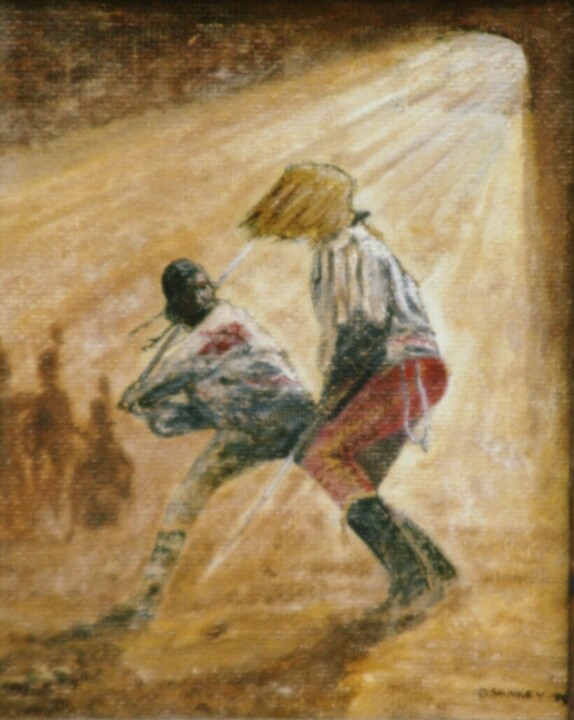 Peinture intitulée "THE DUELLISTS" par David Sankey, Œuvre d'art originale, Huile