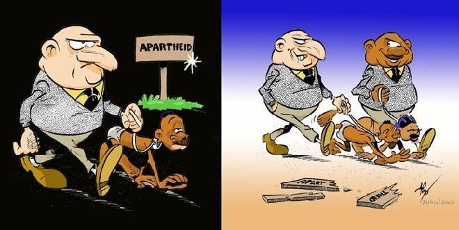 Dessin intitulée "apartheid" par Almo The Best, Œuvre d'art originale