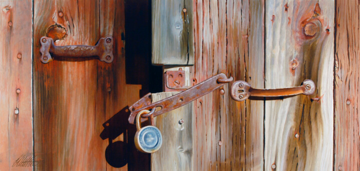 Locks and Latches 2 绘画, 16x34 in