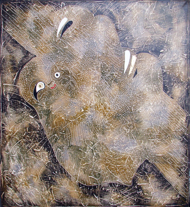 WORK ISN’T GOING ANYWHERE 绘画, 43.3x39.4 in