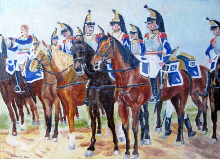 Peinture intitulée "BEFORE THE CHARGE,…" par David Sankey, Œuvre d'art originale, Huile