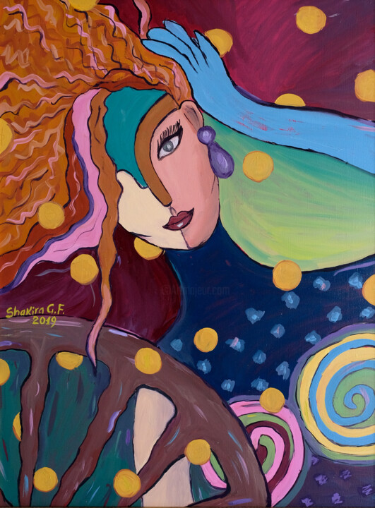 "Колесо её фортуна" Painting, 31.5x23.6 in