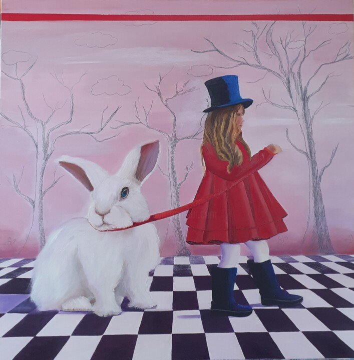 Big rabbit 绘画, 19.7x19.7 in