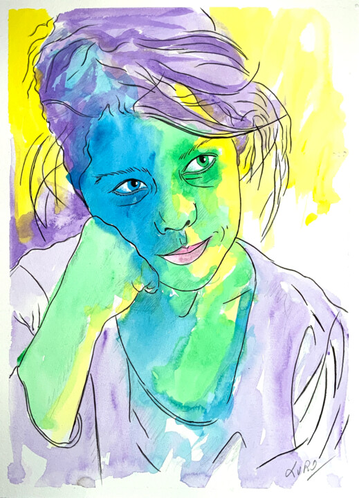 As evening falls 绘画, 15.8x11.8 in
