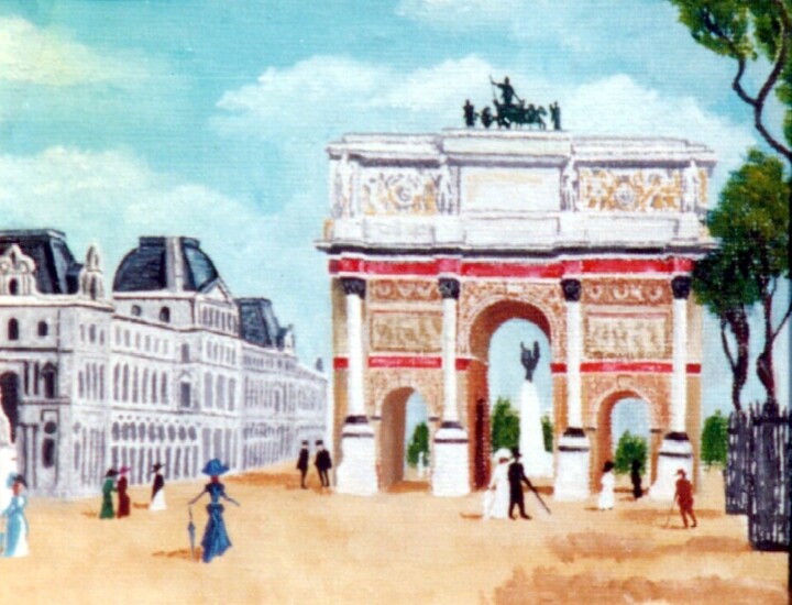 ARC DU CAROUSEL 绘画, 5.1x6.3 in