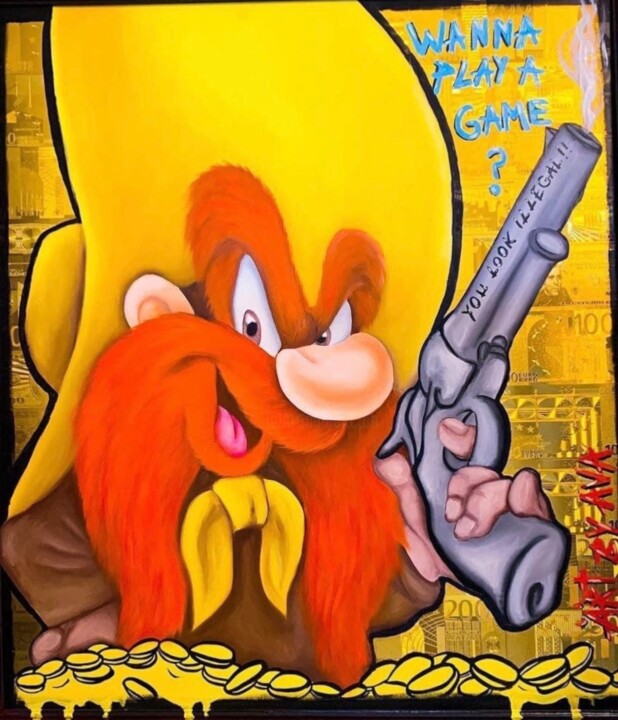 Game over 绘画, 36.6x33.1 in