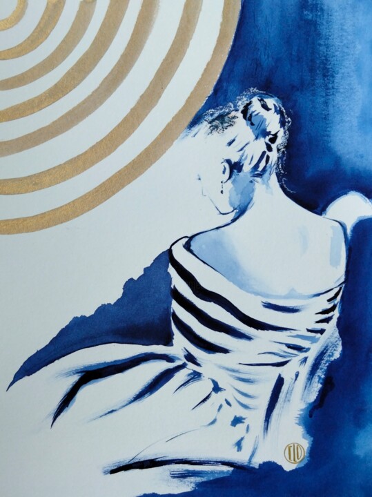 Maintenant j'ai le temps.. 绘画, 15.8x11.8 in