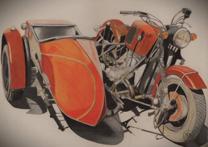 Sidecar, liberté partagée 图画, 11x15.8 in