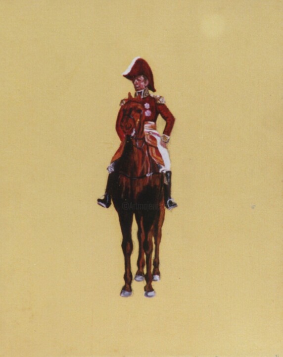 MARSHAL FROM "NAPOLEON AND HIS STAFF" 绘画, 8.7x7.1 in
