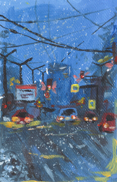 Traffic 绘画, 12.6x7.9 in
