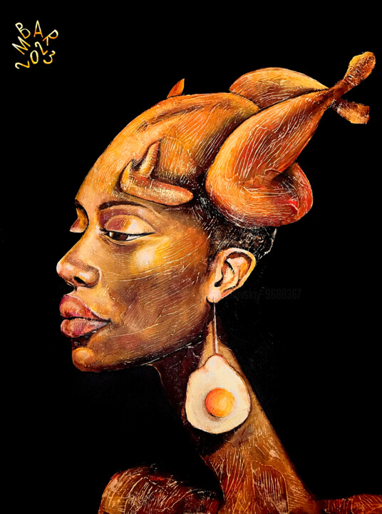 A delicious woman 绘画, 31.5x23.6 in