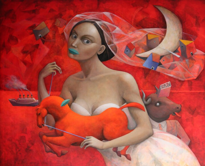 绘画,  51.2x63.8 in 