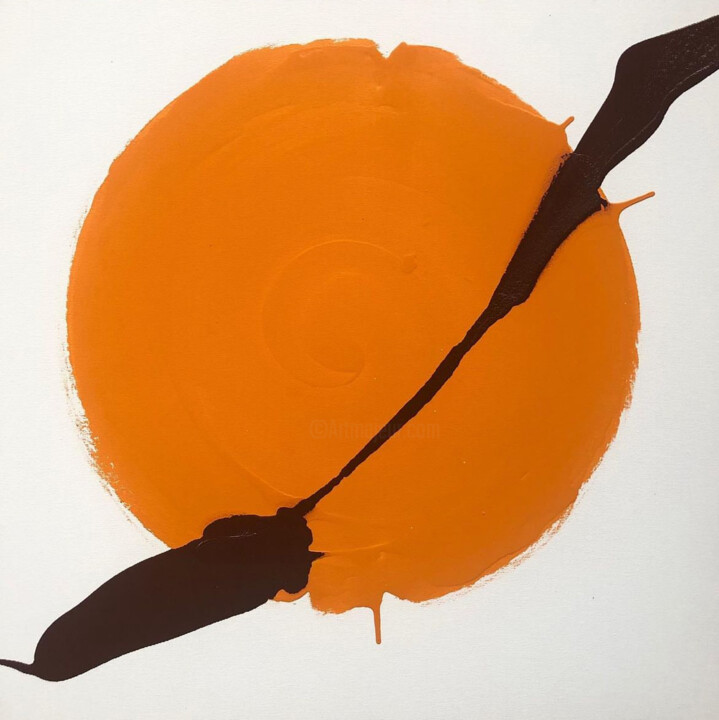 Painting titled "Sole d'oriente" by Guido Mannini, Original Artwork, Enamel