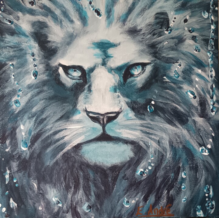 Lion 绘画, 11.4x11.4 in