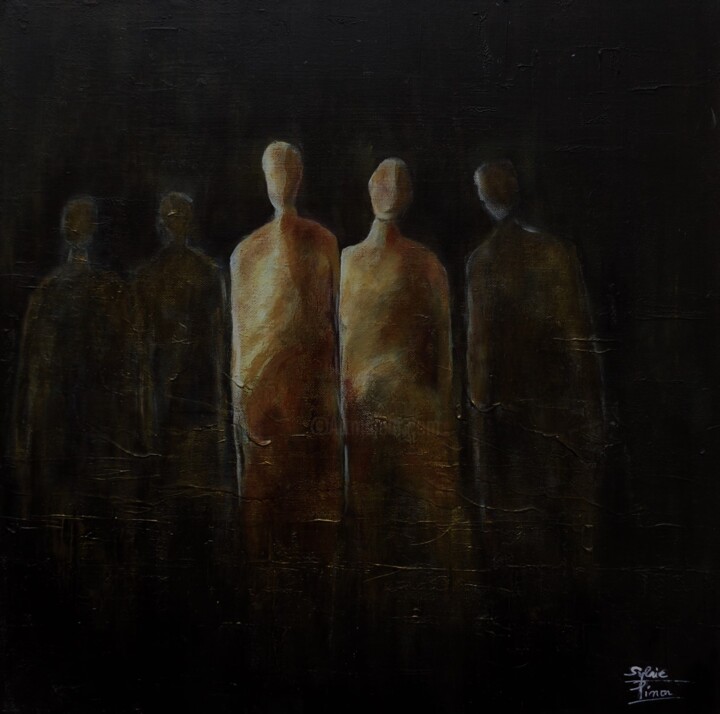 les êtres de lumière 绘画, 19.7x19.7 in
