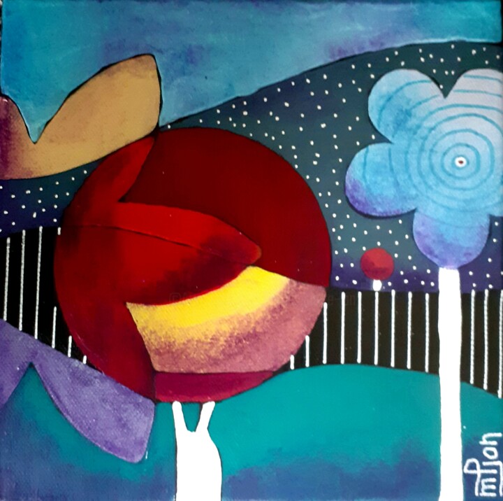 N°4 Painting, 7.9x7.9 in