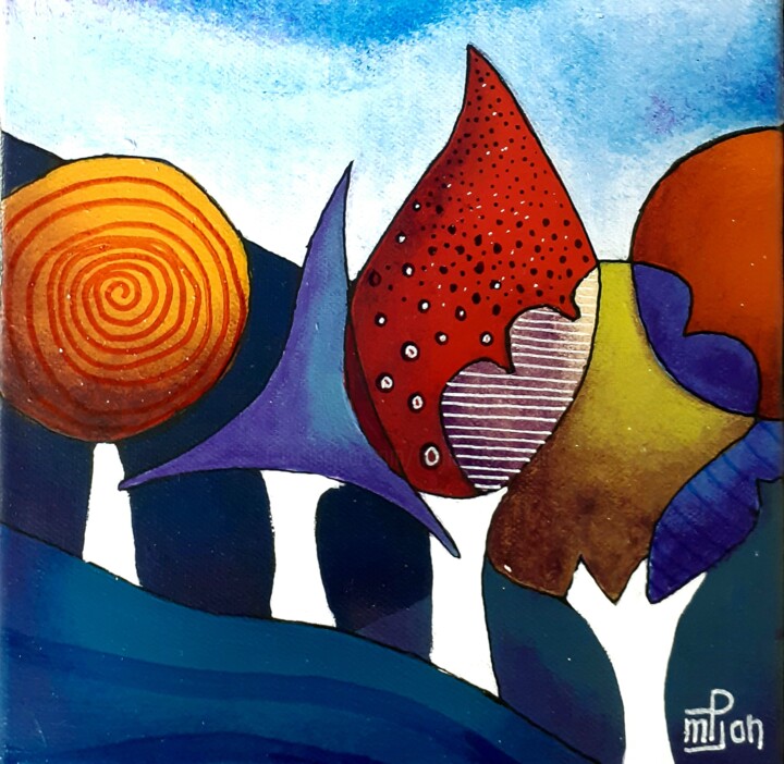 N°1 Painting, 7.9x7.9 in