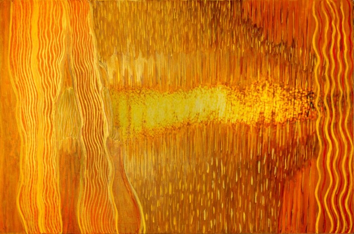 Painting titled "The activation of a…" by Martina Dupont, Original Artwork, Acrylic Mounted on Wood Stretcher frame