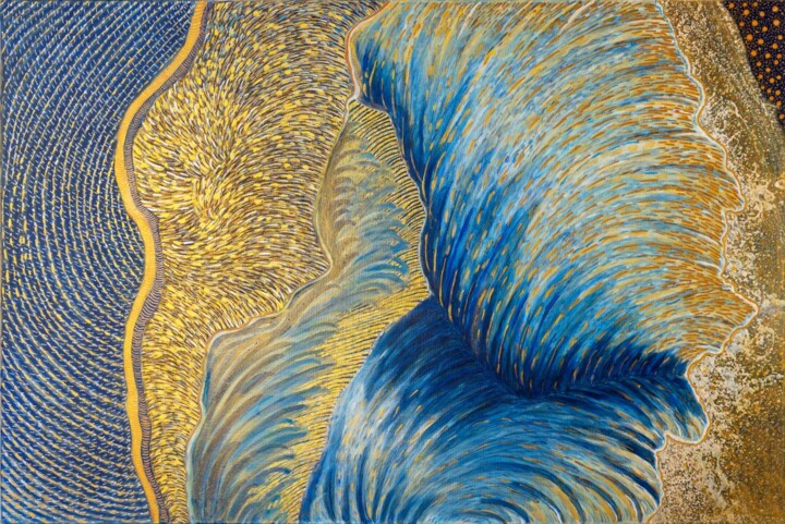 Painting titled "The opening to a ne…" by Martina Dupont, Original Artwork, Acrylic Mounted on Wood Stretcher frame