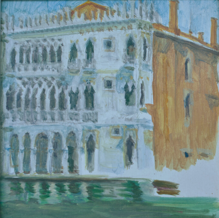 Ca' d'Oro is a palace on the Grand Canal in Venice Painting, 9.5x9.5 in