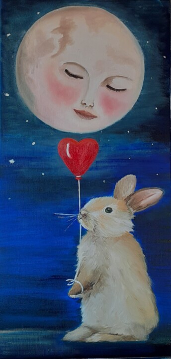 Billy e il palloncino rosso 绘画, 23.6x11.8 in